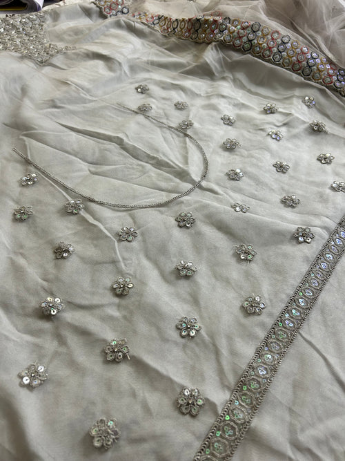 Grey Peacock Lehenga