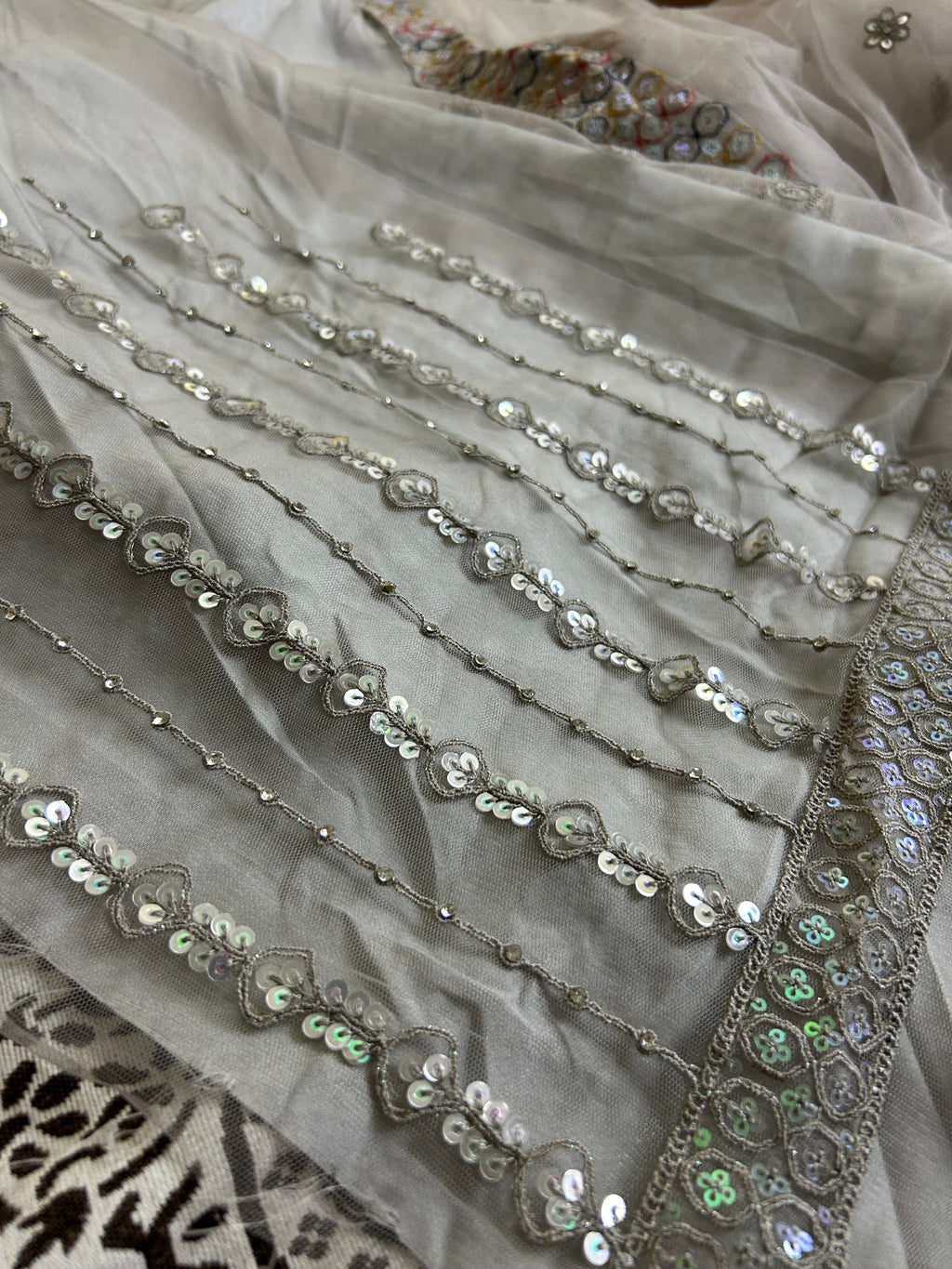 Grey Peacock Lehenga